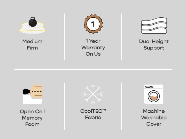 Contour CoolTEC Memory Foam Pillow