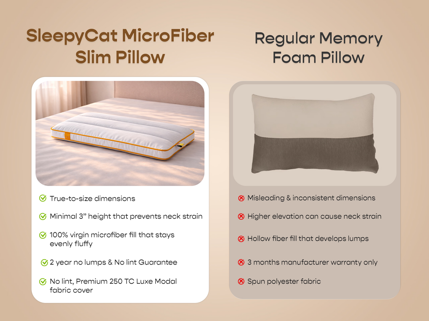 Microfiber Slim pillow