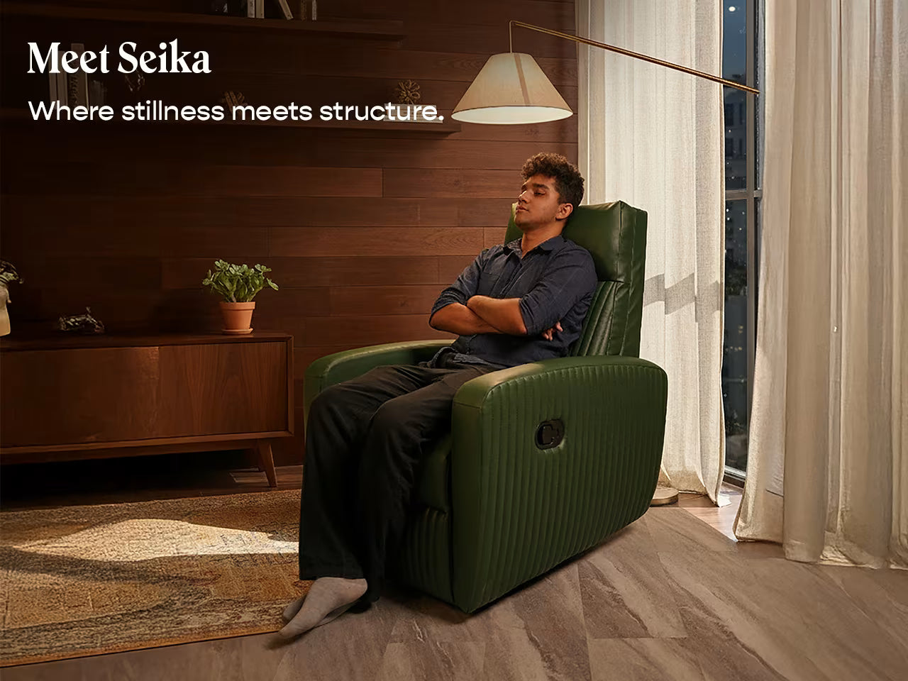 Seika Recliner Sofa Manual Recliner for Everyday Lounging