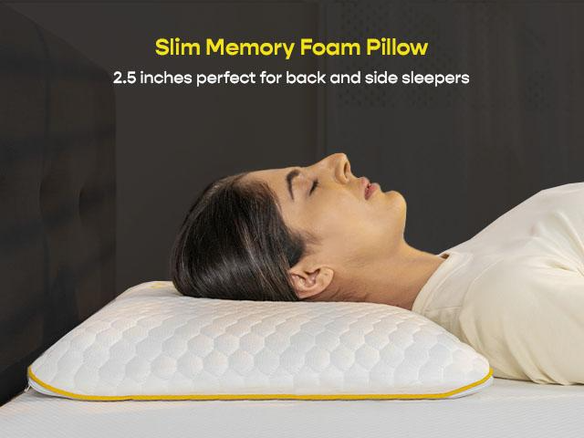 Memory Foam Slim Pillow