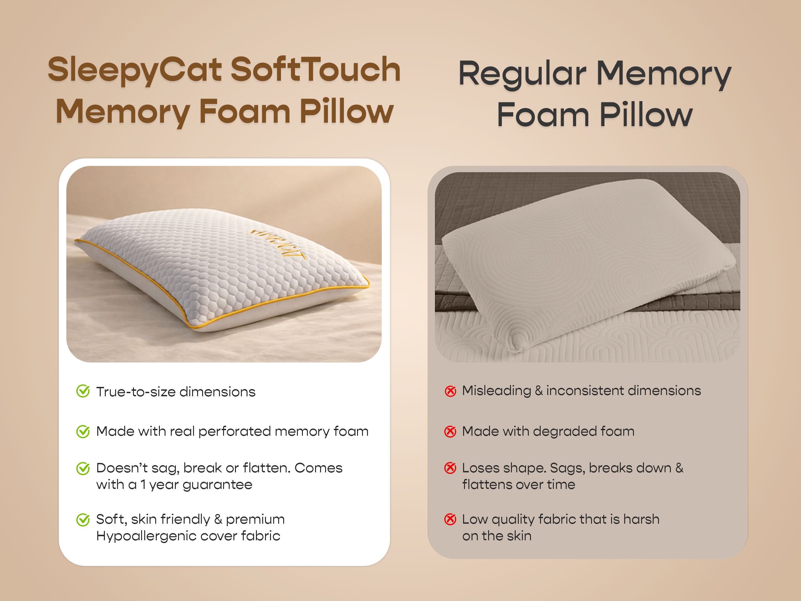 SoftTouch Memory Foam Pillow