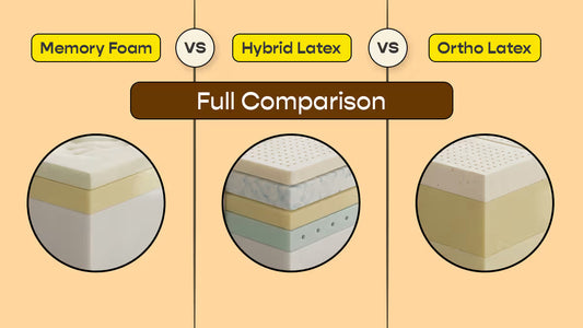 Memory Foam vs Hybrid Latex vs Ortho Latex - Full Comparison