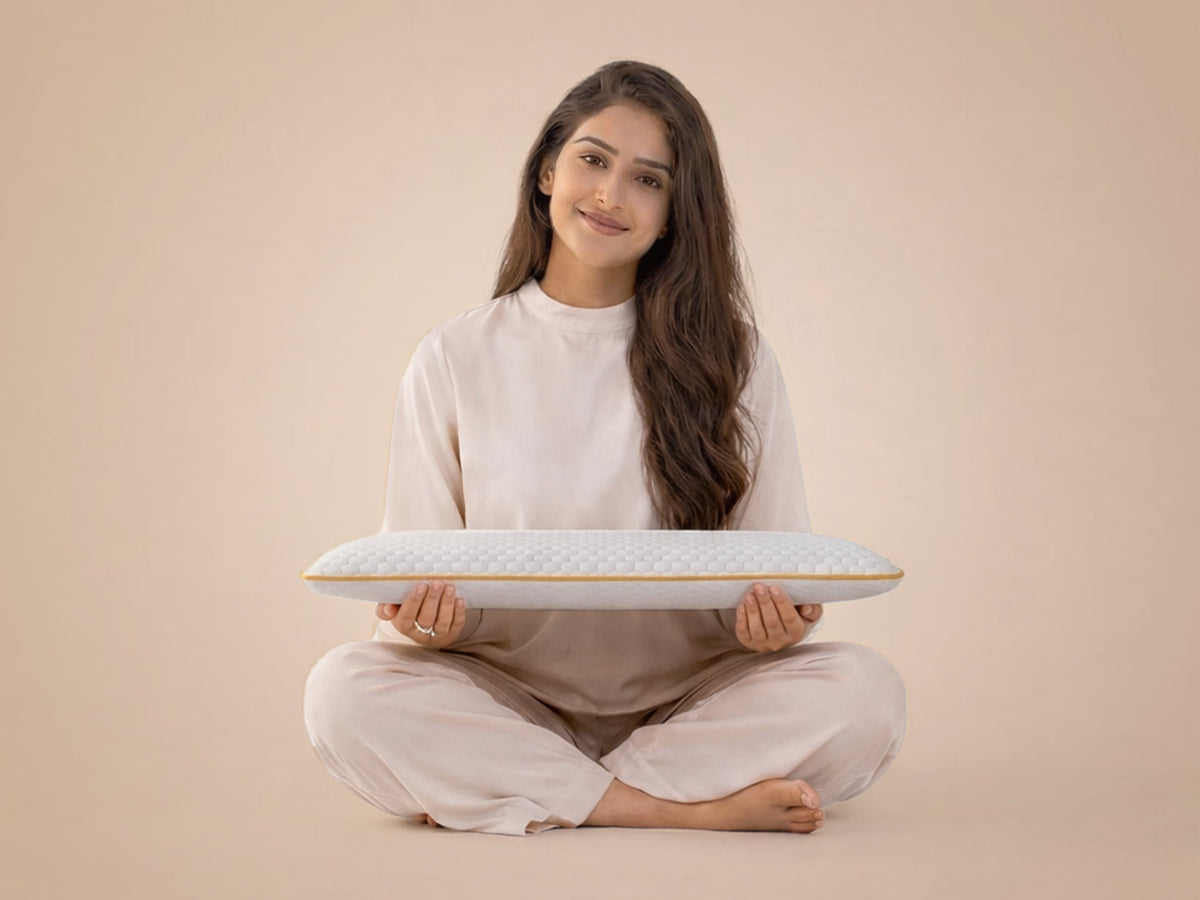 SleepyCat Memory Foam Slim Pillow, Pack of 1 at ₹699 (53% off)