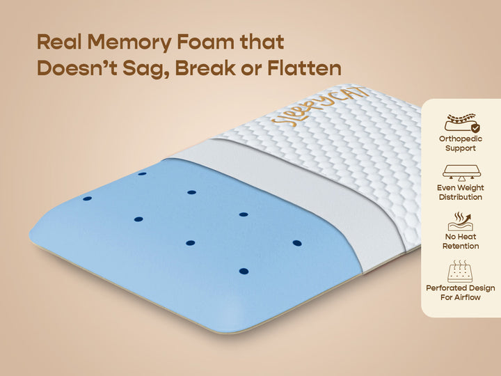 Memory Foam Slim Pillow