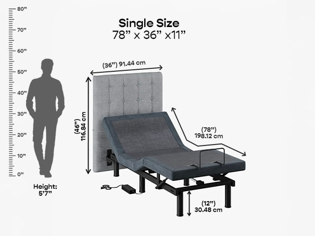 Taurus Smart Recliner Bed With Headboard